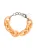 Cheeky Chain Munich Armband ‘Chunky Soft’  abrikoos / zilver