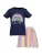 BLUE SEVEN Set  navy / lichtgeel / lichtlila / lichtroze