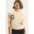 Geborduurd Ronde Hals Katoenen Sweatshirt