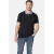 Jan Vanderstorm regular fit polo LAVRANS Plus Size met contrastbies zwart