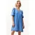 Catwalk Junkie Puff Sleeve V Neck Dress Blue
