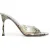 Amina Muaddi Alexa Glass 95 slangensandalen