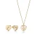 Orphelia ‘Euphoria’ Dames 925 Sterling Zilveren Set: Ketting-Hanger + Oorbellen – Gouden SET-7522/G