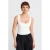 Mouwloze Blouse met Vierkante Halslijn in Slank Model