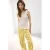 Mango straight leg gebloemde jeans – lichtgeel
