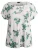 Zizzi Shirt ‘Vmalis’  olijfgroen / smaragd / wit