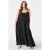 MS Mode maxi zomerjurk met stippen Plus Size – zwart