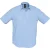 SOLS Heren Brisbane Oxford overhemd met korte mouwen (Hemelsblauw)