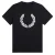 Fred Perry lauwerkrans print zwart kinder T-shirt