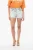 Lichtblauwe denim shorts met hoge taille en lichte wassing