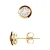 Solitaire oorbellen bezet met diamanten 0,30 Cts illusie Geel Goud 18 Karaat
