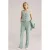 WE Fashion flared pantalon mintgroen