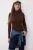 TRENDYOLMİLLA Dames Bruin Effen Lang Getailleerd Blouses