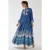 Gedrukte Lange Mouwen Viscose Maxi Jurk
