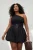 Trendyol Curve Dames Zwart Effen Mouwloos Getailleerd Grote maten Blouses
