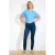 LOLALIZA high waist slim fit jeans dark blue denim