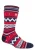 Heat Holders – Nordic pantoffelsokken voor heren – Marine / Rood