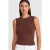 Dames Mouwloze Ribbel Katoenen Top