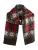 Next Sjaal  chocoladebruin / smaragd / rood / wit