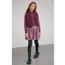 Like Flo midi jurk rib gebreid donkerrood