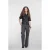 Geisha pants pinstripe + tape 61503-10 775 brown