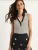 Bianco Lucci Gebreide top  zwart / wit