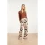 Smashed Lemon Wijde broek met grafische aztec print |