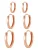Hey Happiness Oorbellen ‘Classic Trio’  rose-goud