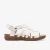 April Belle White Leather Sandalen