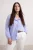 Trendyol Curve Dames Blauw Gestreept Lang Regular fit Grote maten Overhemden
