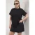 Trendyol Curve Dames Zwart Effen Kort Regular fit Grote maten T-shirts