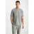 T-shirt met ronde hals en ribstructuur