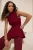 TRENDYOLMİLLA Dames Bordeaux Effen Mouwloos Regular fit Blouses