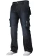 Kruze | Heren Cargo Combat Jeans – Donkerblauw