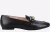 Hush Puppies Harper Chain Leren Zwarte Instappers Voor Dames