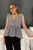 V-hals Knoploze Mouwloze Blouse