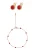 faina Sieraden set  goud / rood / transparant