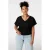 MS Mode top met textuur zwart
