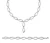 Orphelia Dames 925 Sterling Zilveren Set: Ketting + Armband – Zilver SET-039