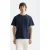 Scotch & Soda Core Raw-edged Relaxed-fit Garment-dyed T-shirt Sky Captain