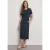 Street One Dames Midijurk van jersey met ronde hals in Blauw