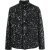 Gebroken wit Diag Outline Design denim overhemd zwart