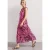 Street One Dames Maxijurk van chiffon met print in Pink
