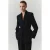Mango regular fit blazer met ceintuur – zwart