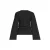Anytime top met gedrapeerd detail zwart