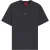 Hugo Heren Geribd Crew Hals T-shirt (Medium Grijs)