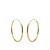 KARMA Jewelry gold plated oorbellen Plain Ø 3 cm