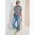 Cecil Dames Shirt met ronde hals en strepen in Blauw