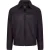 Heren Zwart Retro Klassiek Leren Harrington Bikerjack – Drammen