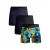 Muchachomalo boxershorts met print – donkerblauw/multicolor (set van 3)